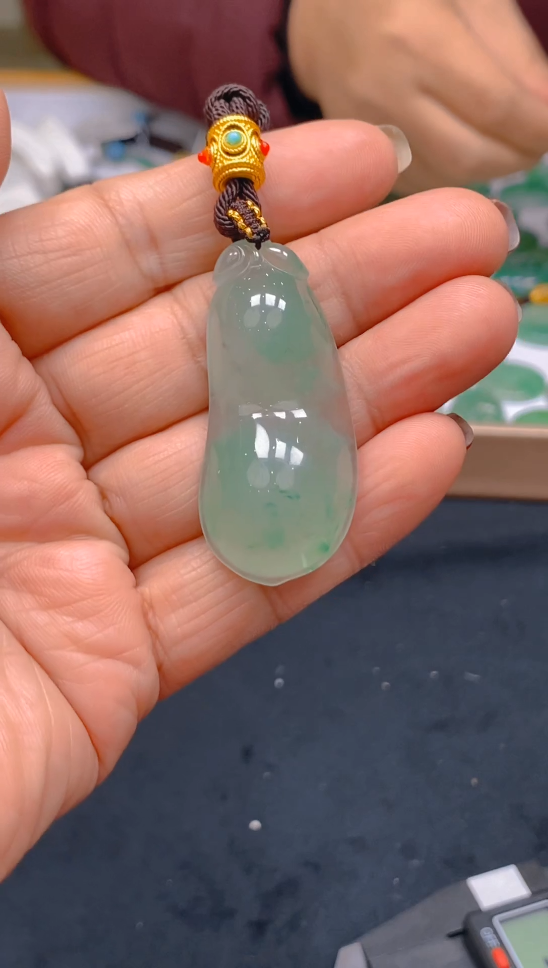 【闪购商品】石英质玉颈饰未镶嵌冰美人非洲翠A货，冰种050