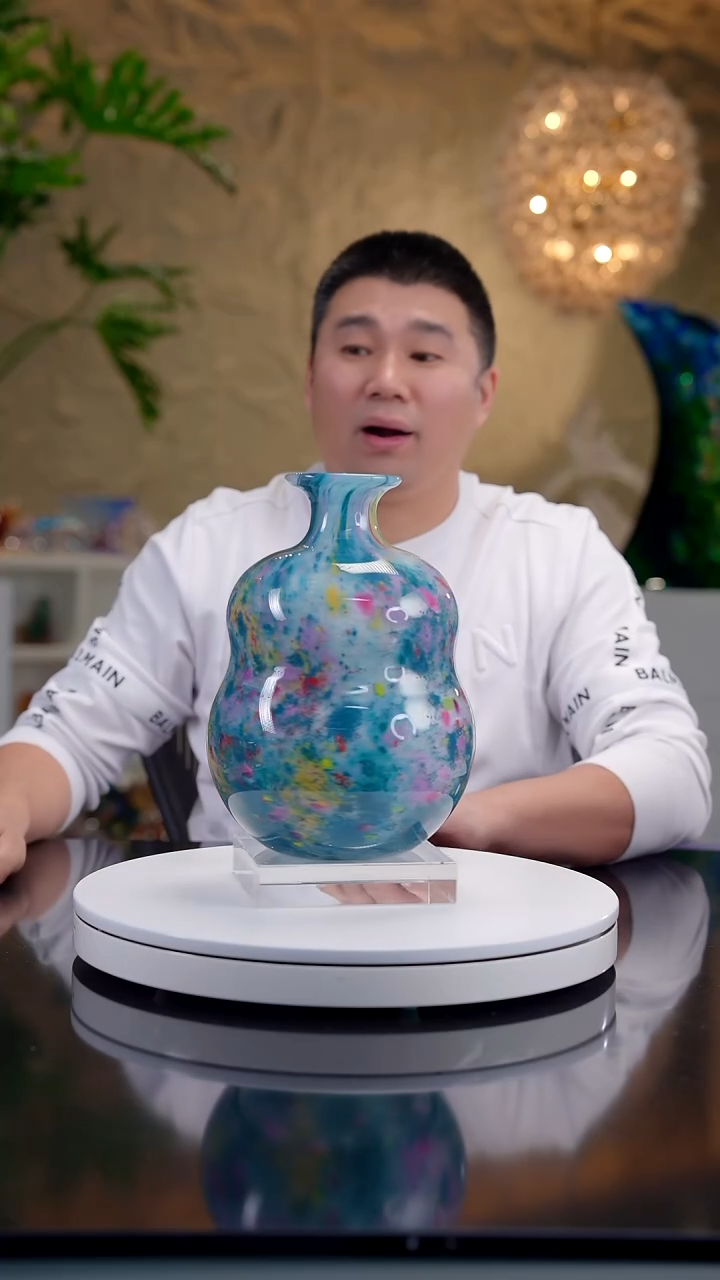 手工艺品琉璃莫奈花园设计款葫芦花器