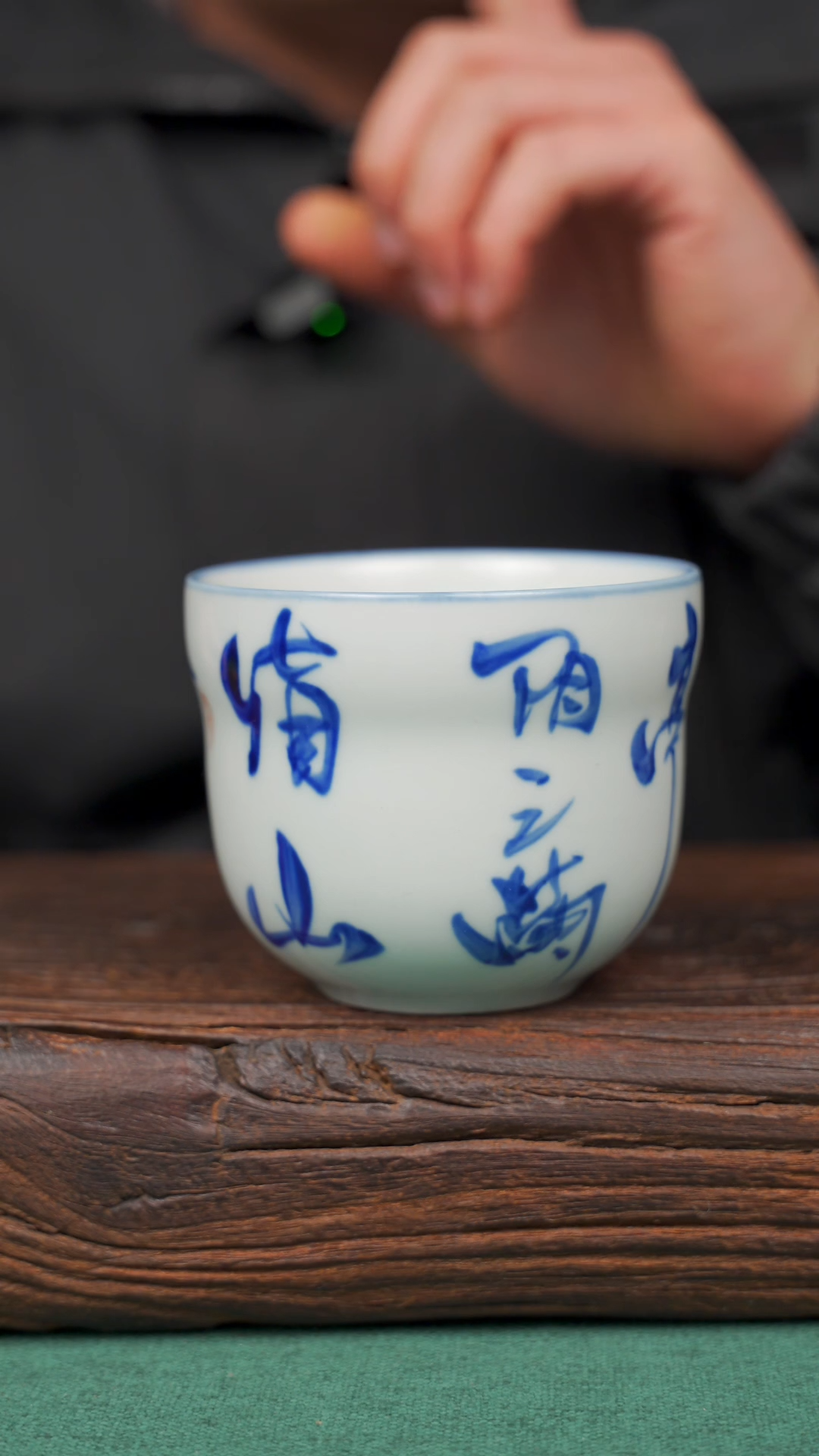 【闪购商品】瓷片48景德镇杯釉下手工手绘瓷器