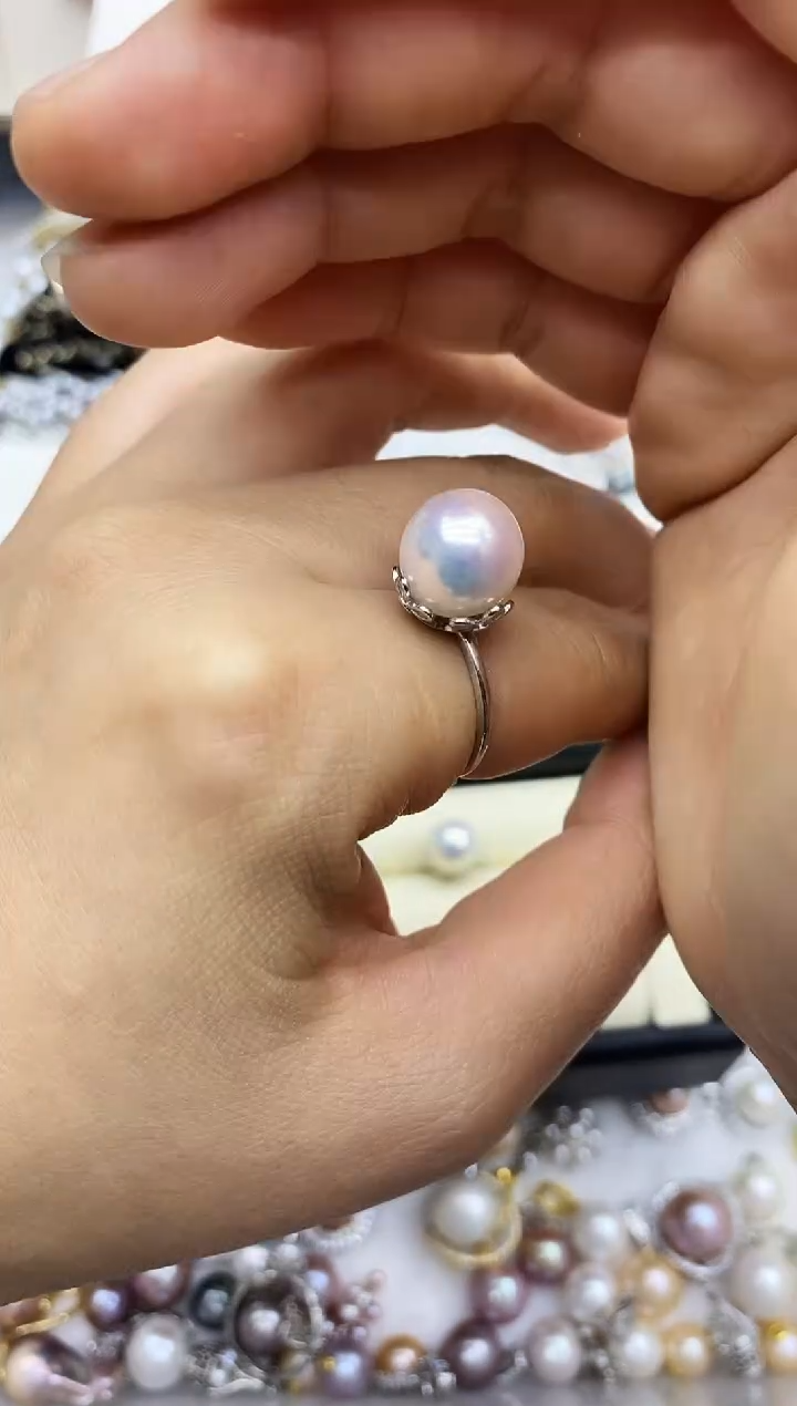 未镶嵌戒指淡水珍珠暖****说戒指多样性发其一