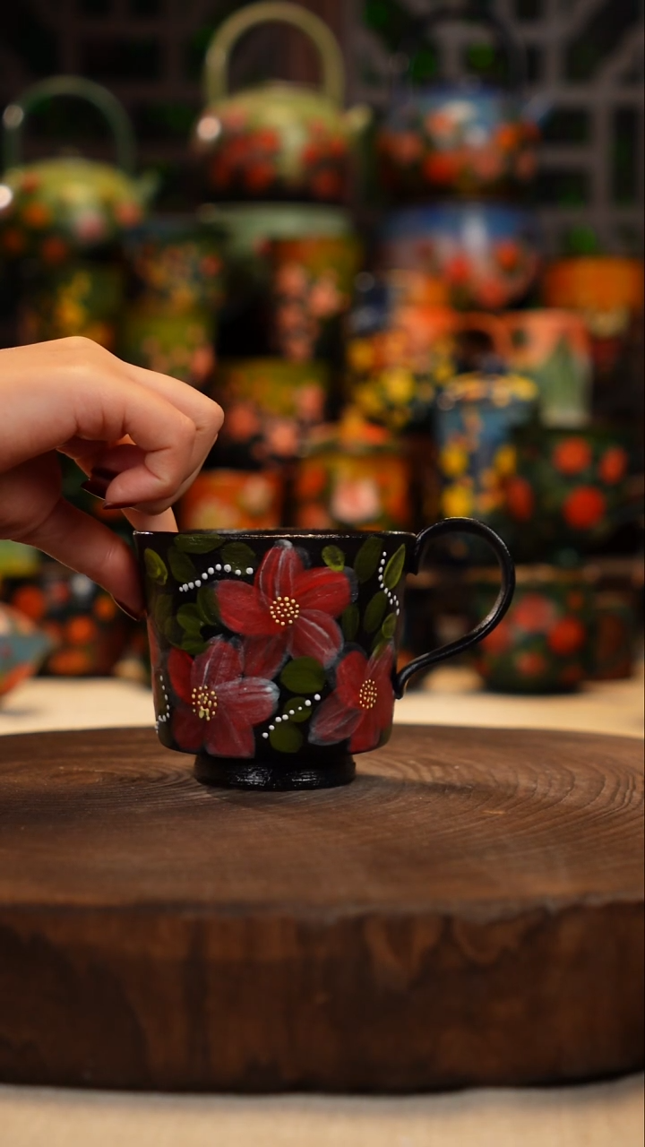 油画 釉下彩  杯子