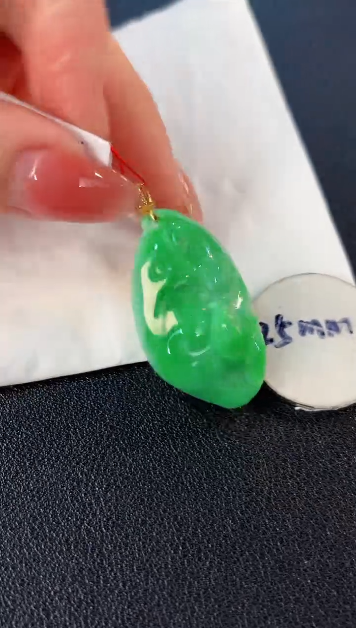 【闪购商品】翡翠颈饰18K金镶嵌缅料A货/支持复检/一件