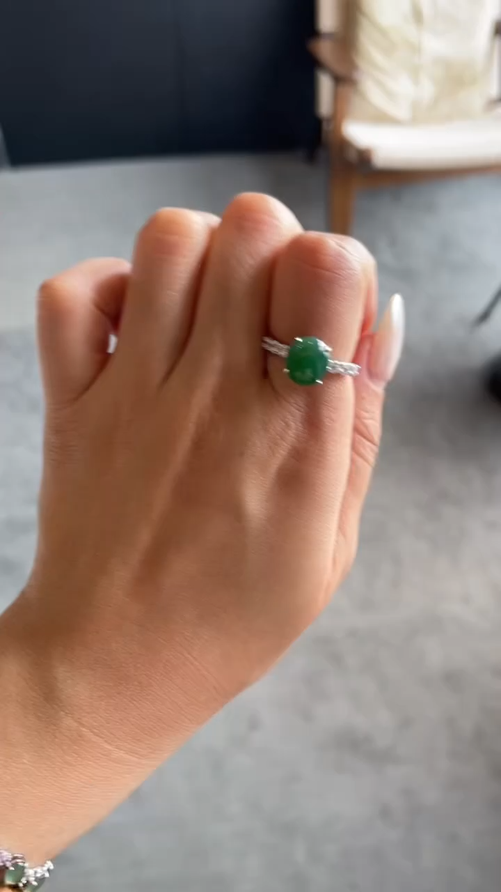 银S925镶嵌戒指翡翠辰*戒指多样性发其一CP