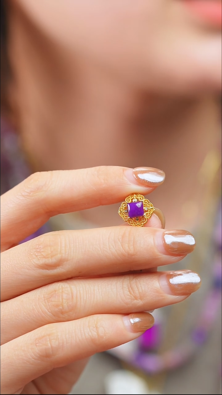 苏纪石（舒俱来）18K金镶嵌吊坠(不含链)22