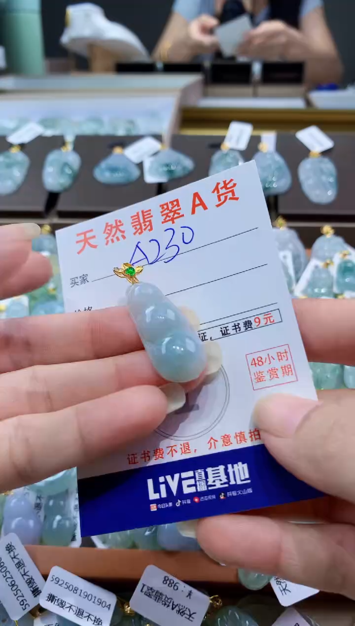 颈饰未镶嵌翡翠天然翡翠A货挂件 