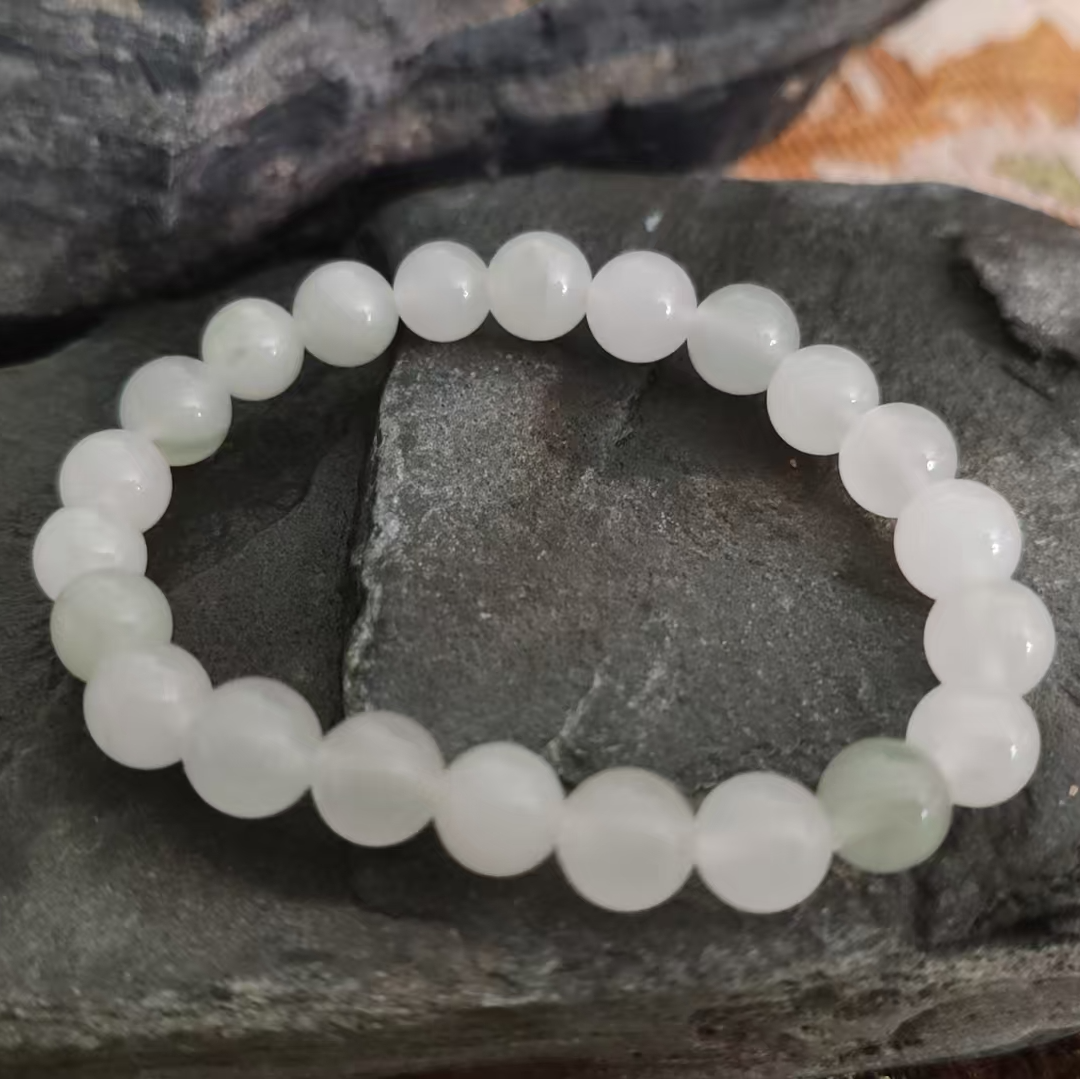 SH0794金丝玉天山翠渐变女款冰透清新百搭手串