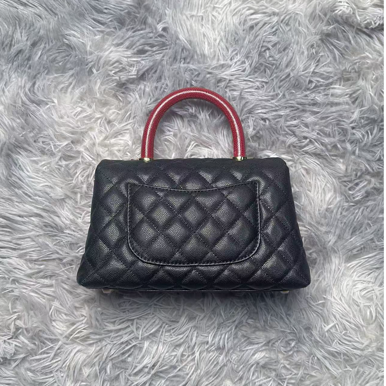 手工时尚百搭红豆水管女包黑色