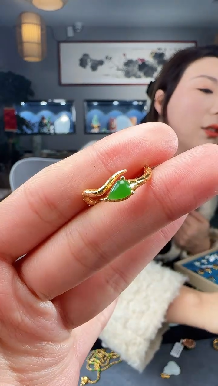 【闪购商品】和田玉戒指银S925镶嵌1