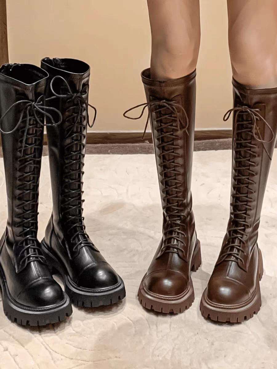 秋冬季绑带长靴28802-5