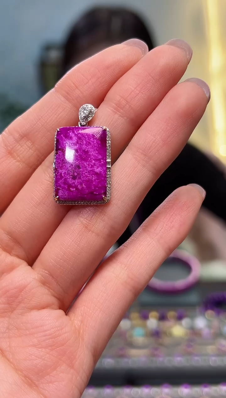 【闪购商品】苏纪石（舒俱来）吊坠(不含链)18K金镶嵌1