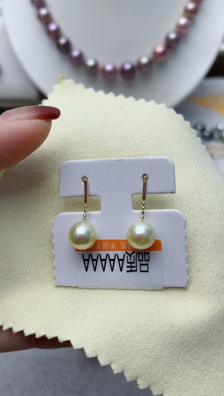 【闪购商品】海水珍珠耳饰18K金镶嵌W68