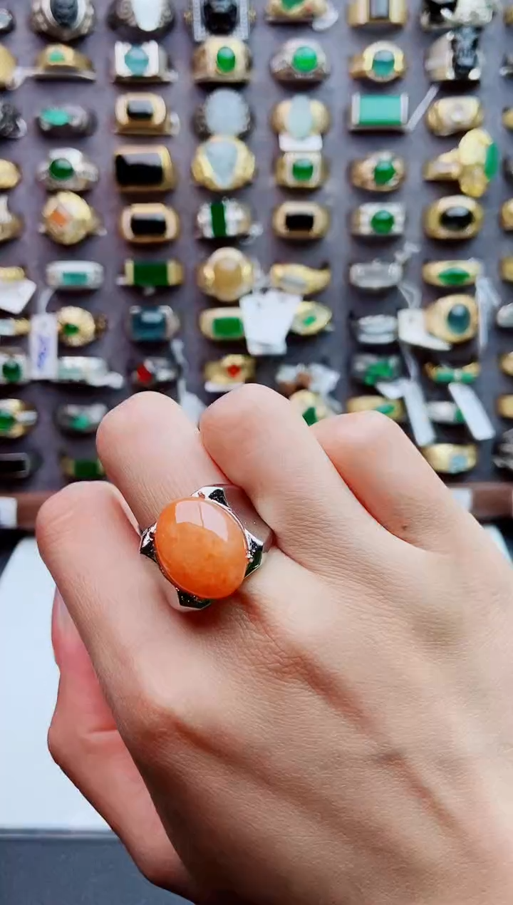 未镶嵌戒指翡翠天然翡翠男戒