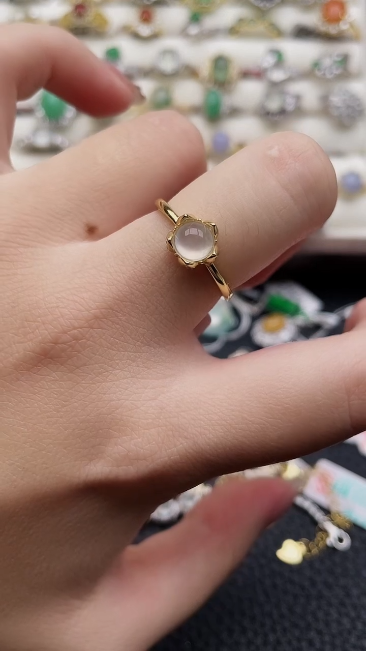 银S925镶嵌戒指翡翠13