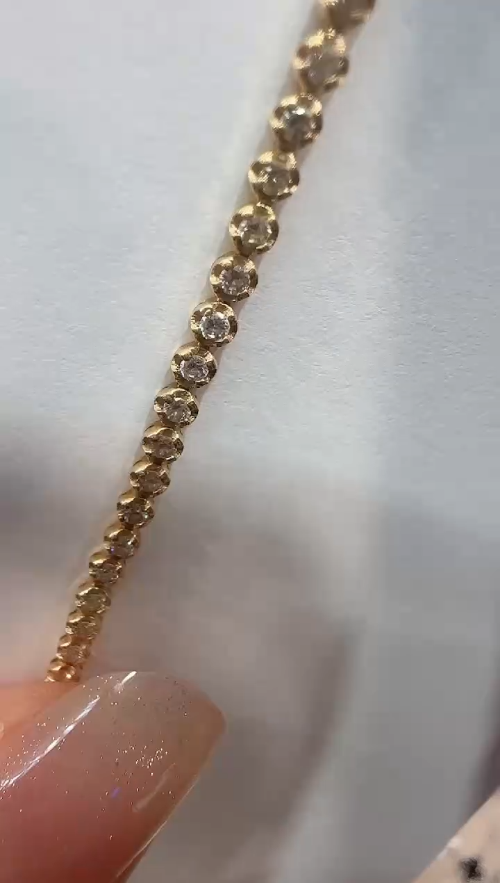 【闪购商品】手链18K金镶嵌钻石50分ins