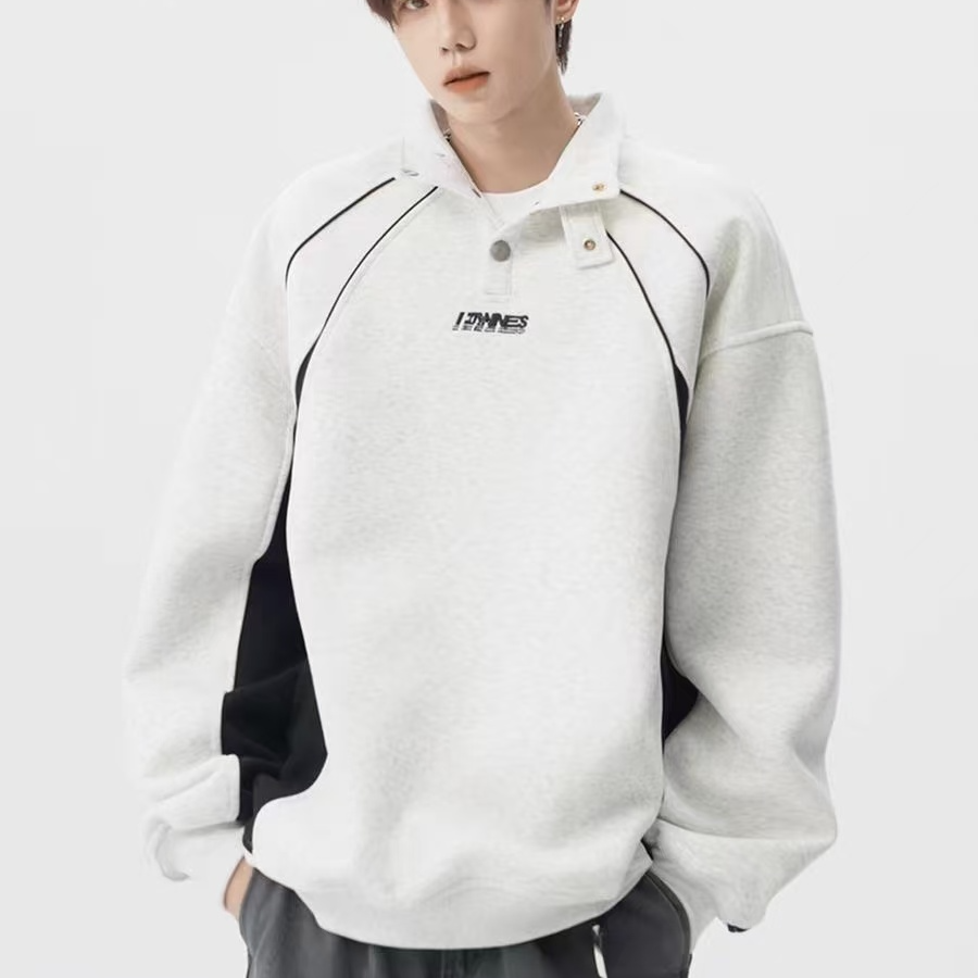 8021【搜衣阁】2025年青少年秋款立领字母卫衣