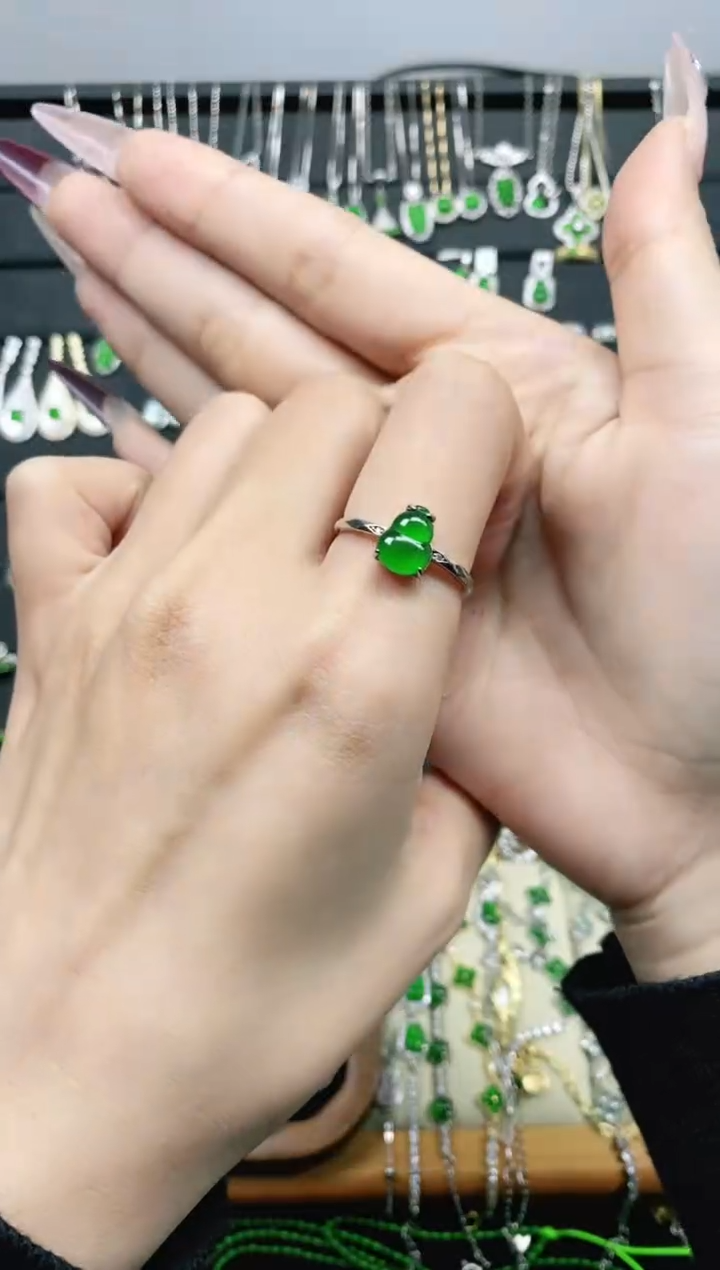 【闪购商品】翡翠戒指银S925镶嵌多样性