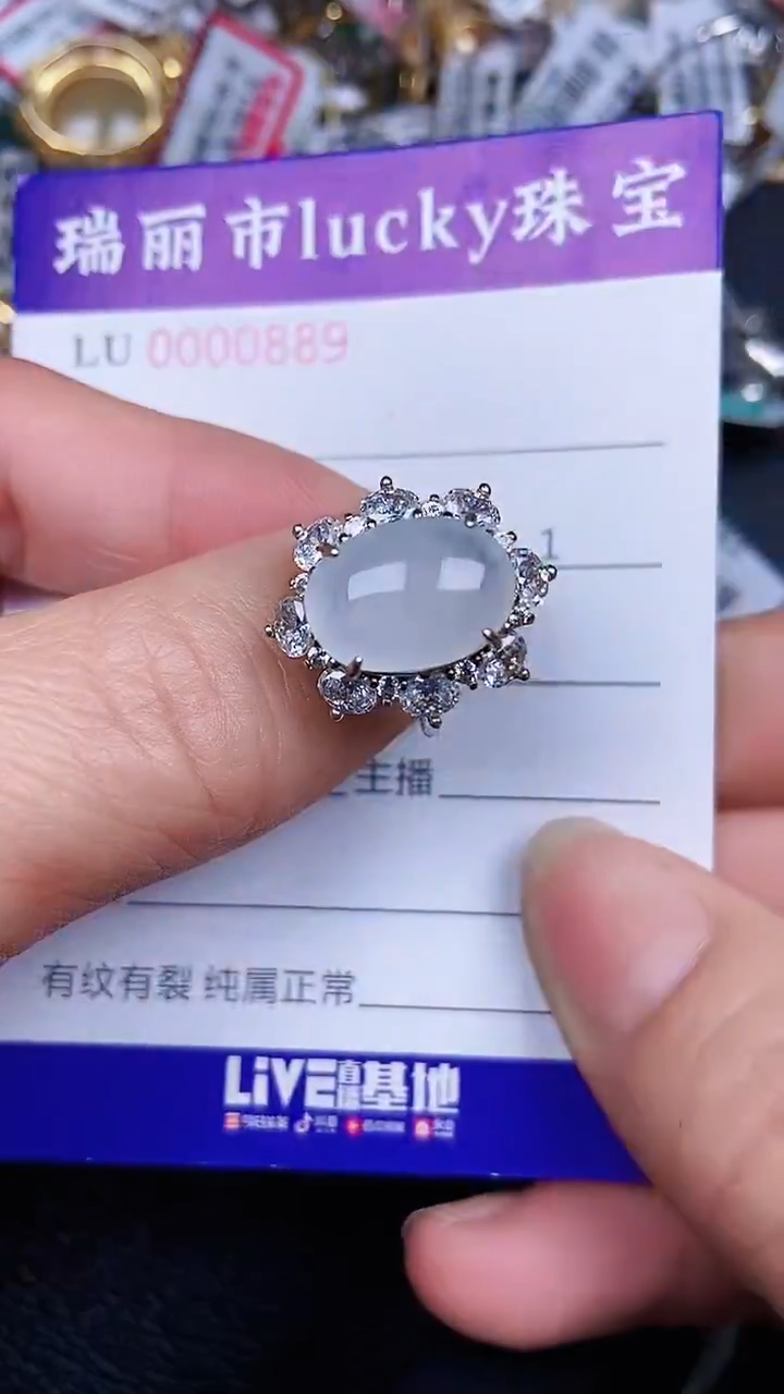 颈饰银S925镶嵌翡翠0889