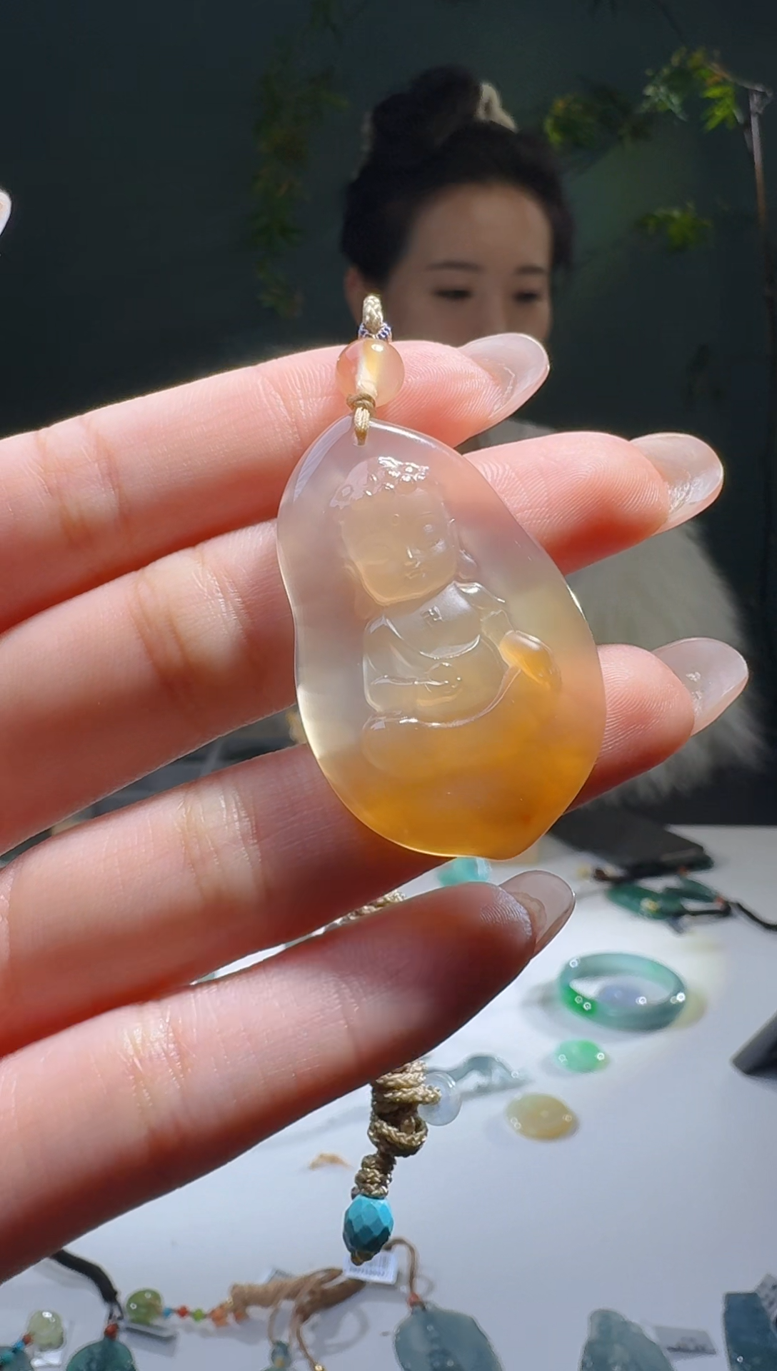 【闪购商品】玛瑙/玉髓颈饰未镶嵌   宝宝佛    