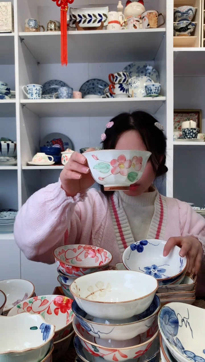 【闪购商品】钛合金日本进口粉色樱花米饭碗