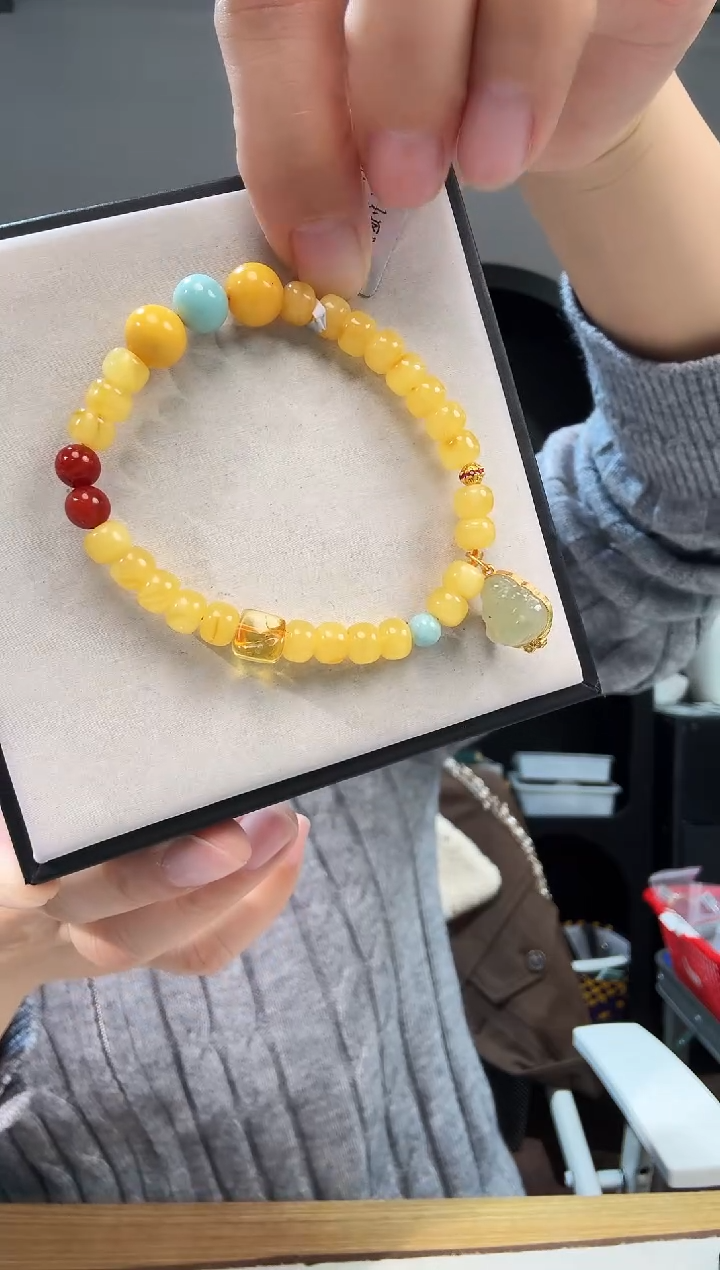 手链蜜蜡未镶嵌优0917 约6mm