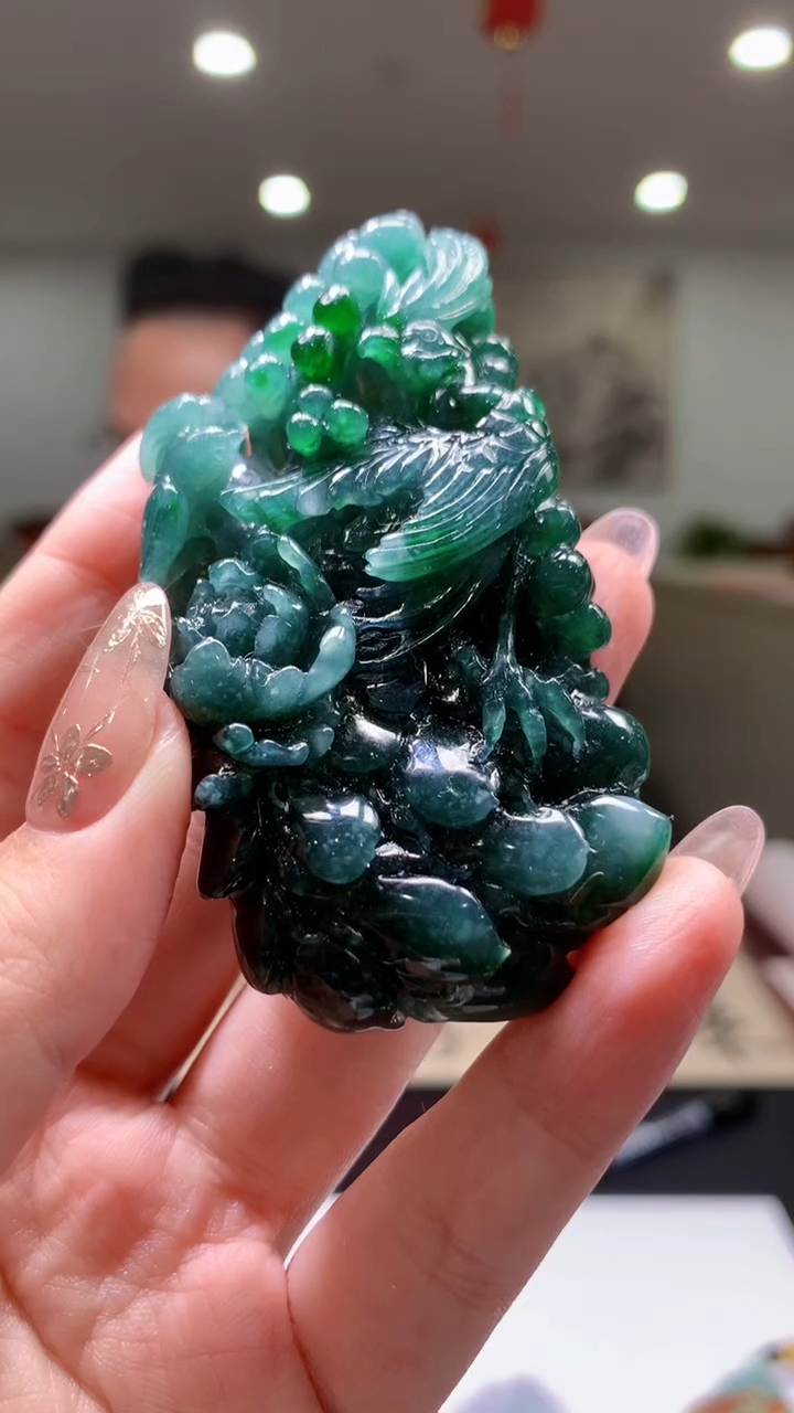 【闪购商品】定制翡翠未镶嵌8018yx-毛货挂件60