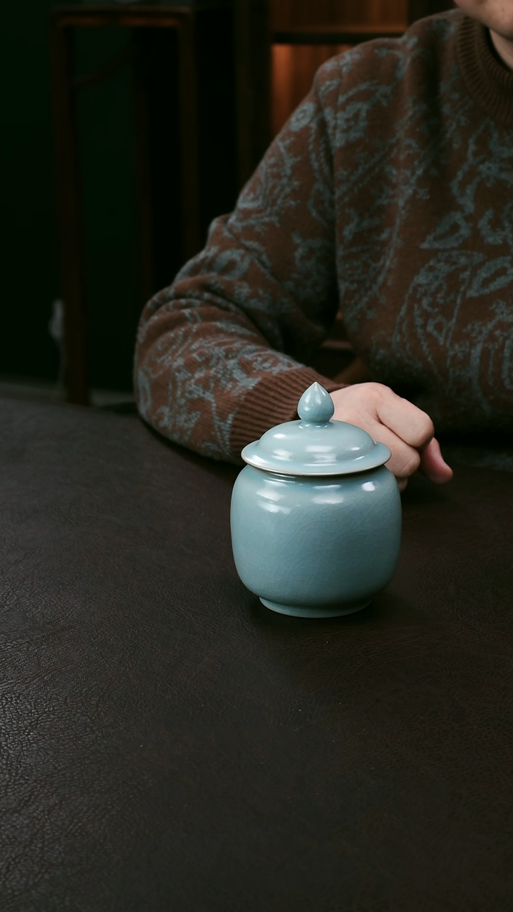 【闪购商品】其他汝官窑小茶叶罐7/8