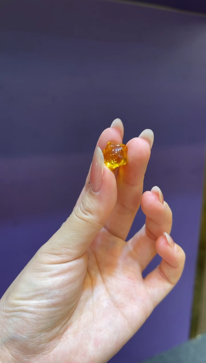 【闪购商品】琥珀珠宝奇石未镶嵌迷你星星小L码