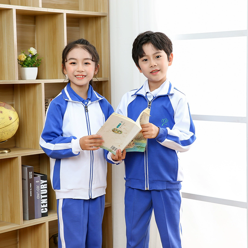 深圳特版小学生男女长袖外套长裤短袖运动蓝色加厚冬装保暖校服