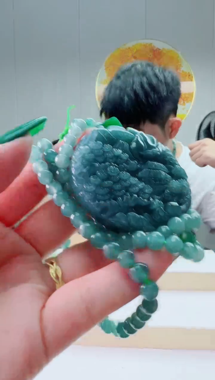 翡翠未镶嵌颈饰山水1多样性随机发其一