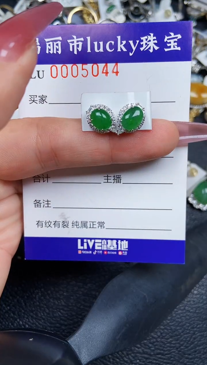 翡翠银S925镶嵌颈饰5044