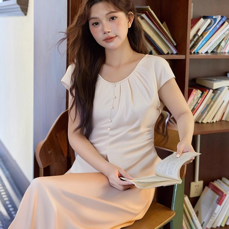 麦麦-大码微胖夏季新款显瘦ZLJG094-连衣裙