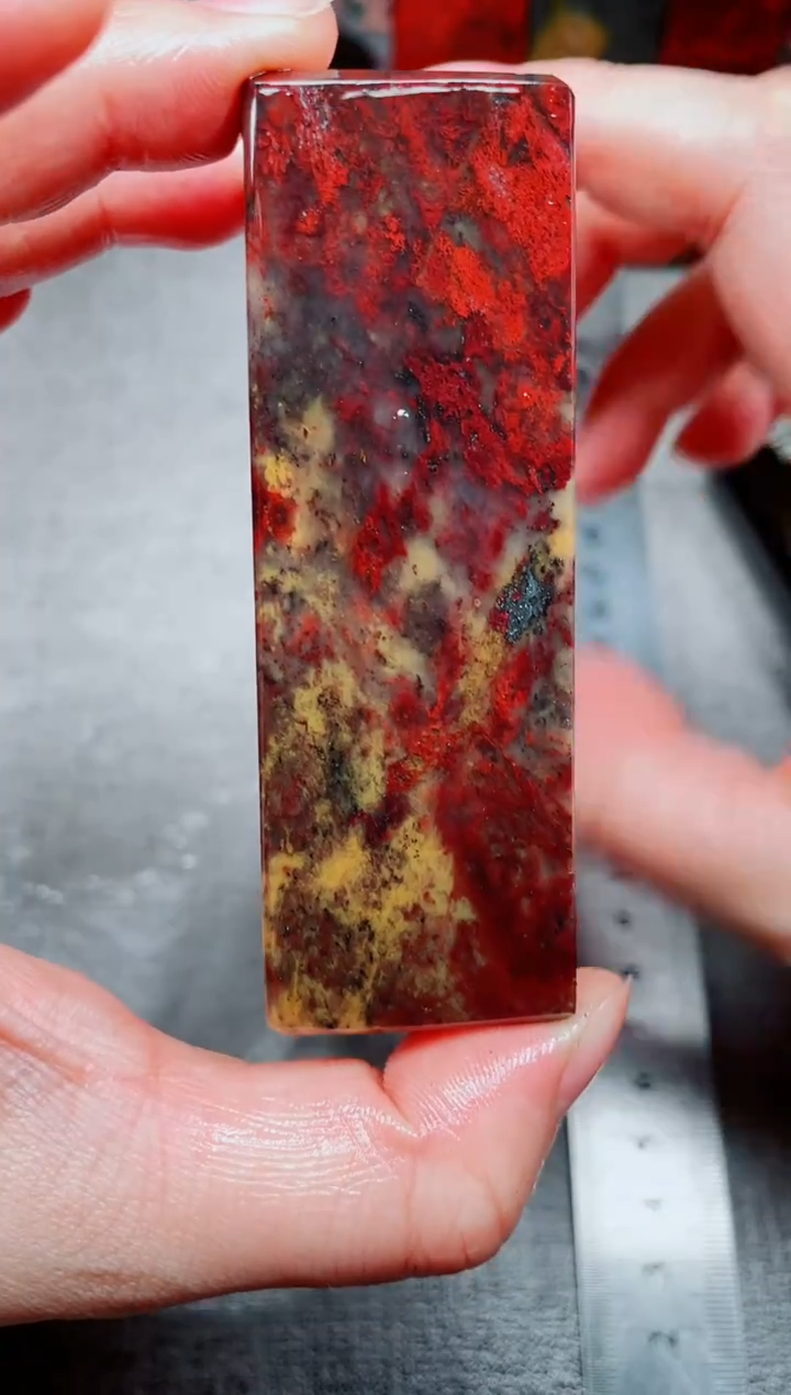 桂林鸡血玉素章3.0左右15