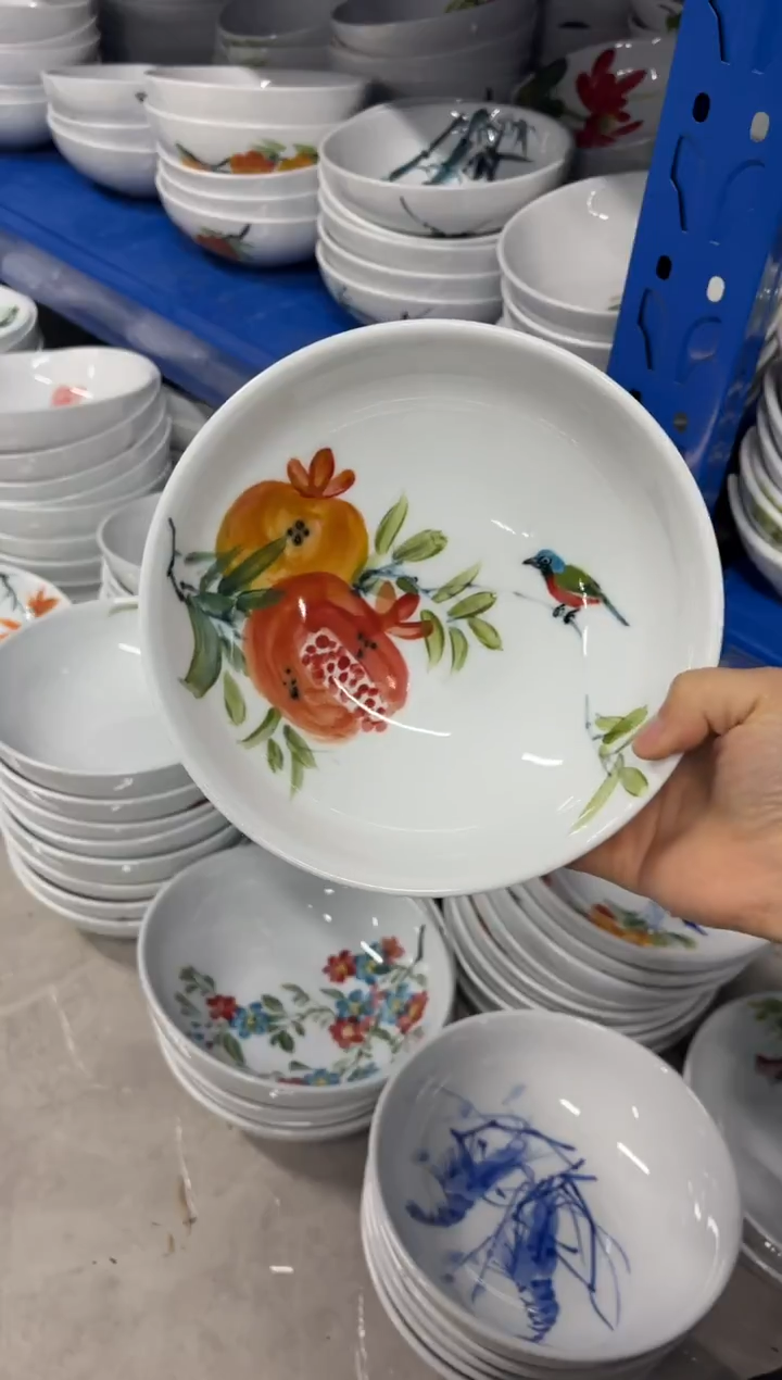 景德镇高温陶瓷食品级手绘釉中彩-大胖碗