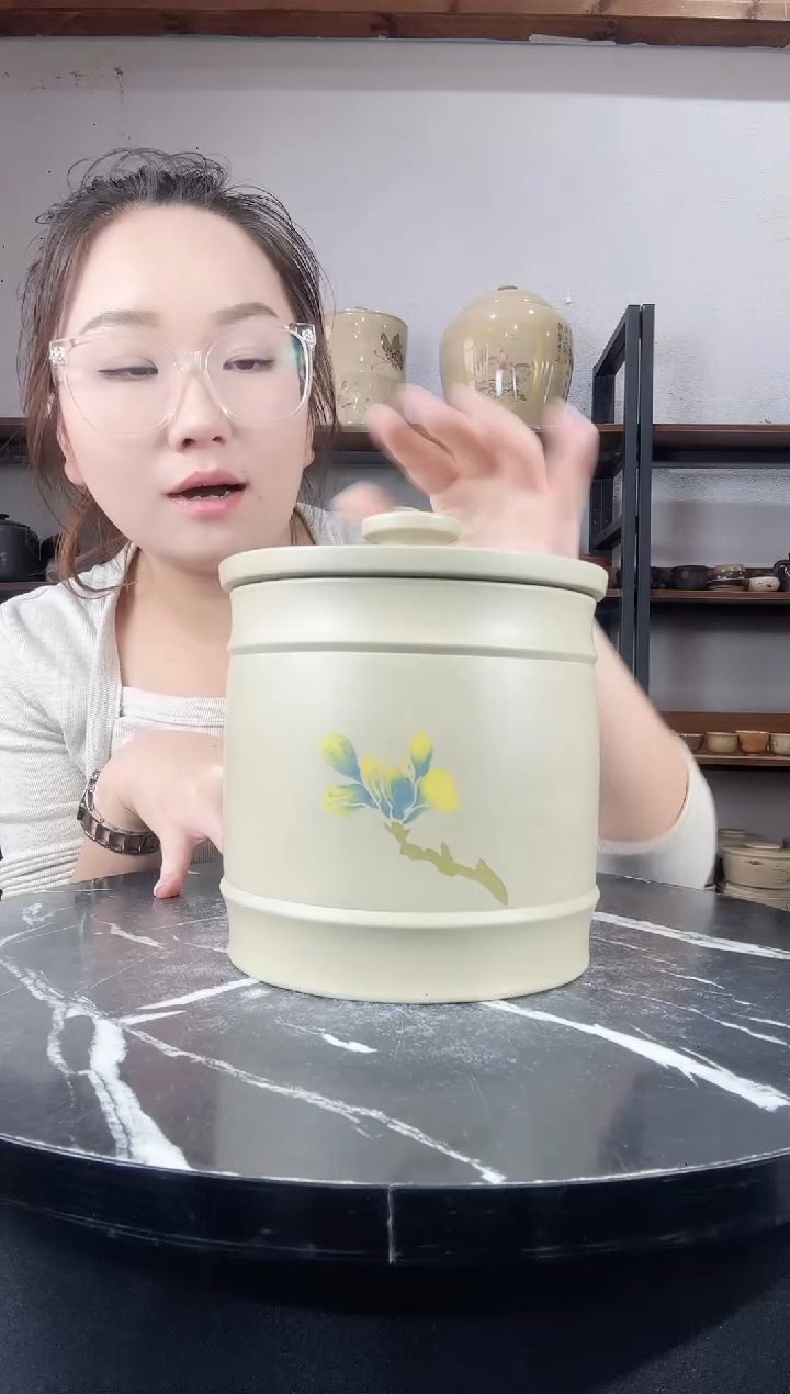 【闪购商品】罐纯手工精磨彩填醒茶罐