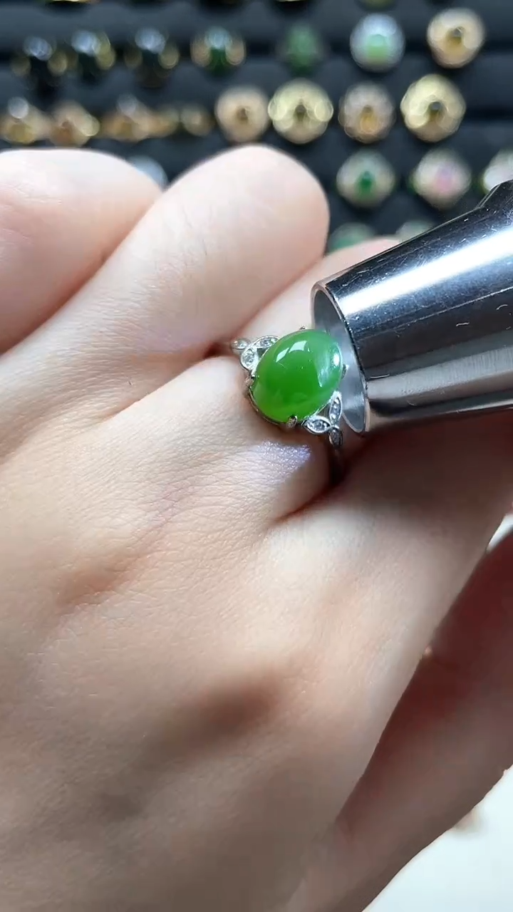 合金戒指和田玉（碧玉）多样性发货拍一发一