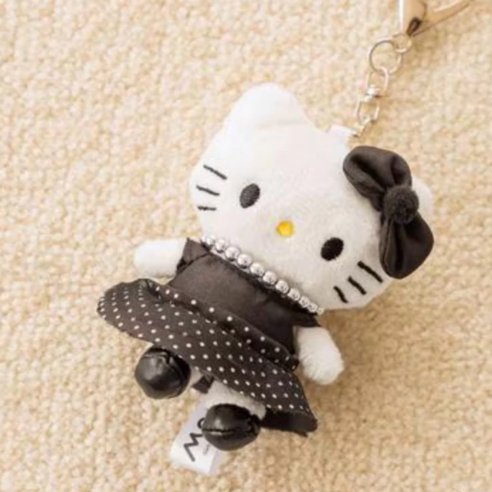 【东京限定】Hello Kitty ME% 联名 黑裙珍珠项链Kitty钥匙扣玩偶