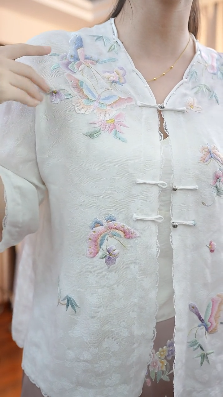刺绣桑蚕丝非遗苏绣服饰