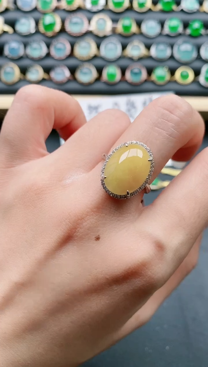 【闪购商品】翡翠戒指银S925镶嵌111111