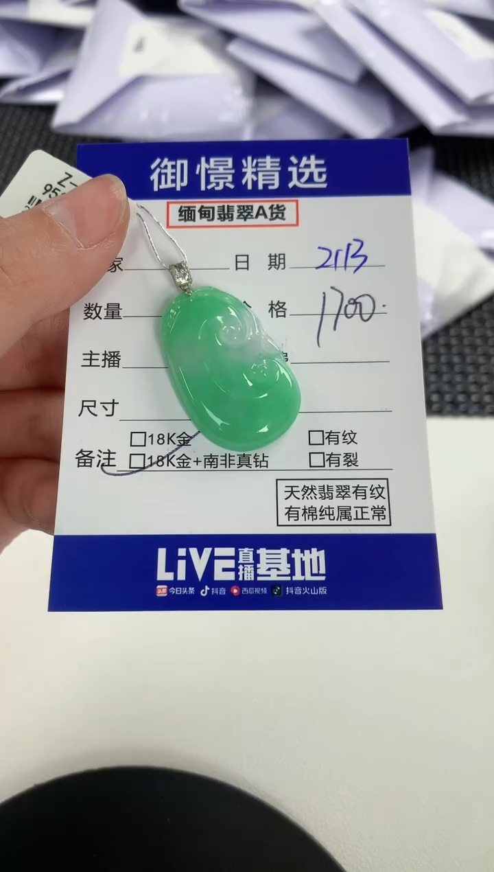 【闪购商品】翡翠颈饰18K金镶嵌46           