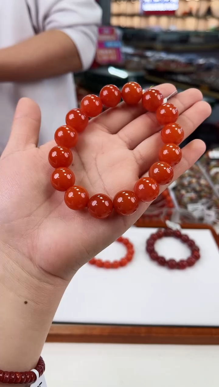 【闪购商品】南红玛瑙滴水洞手串14+未镶嵌一个/条