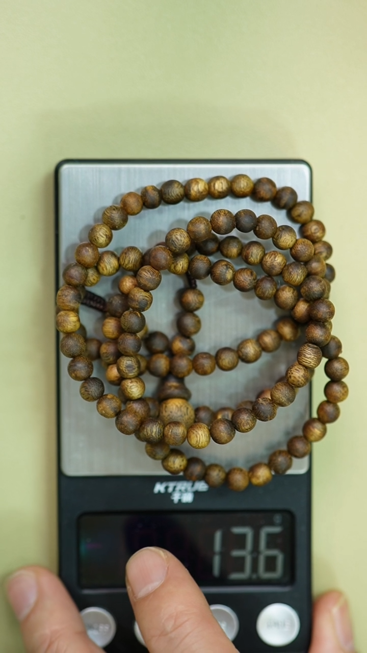 【闪购商品】沉香手串6mm圆珠多圈13g+