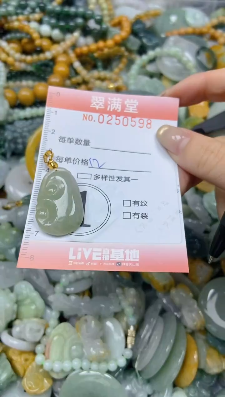 未镶嵌挂件翡翠闪购0250598