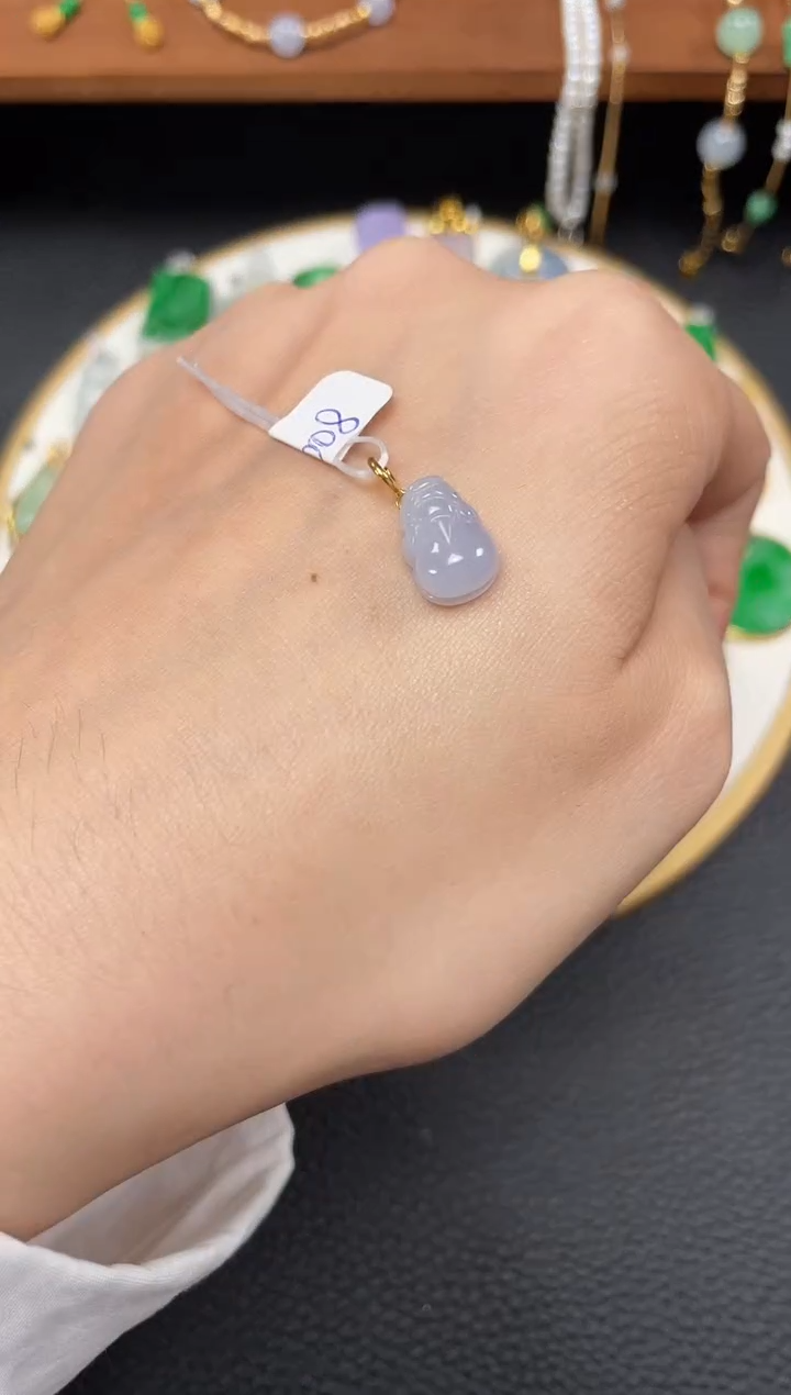 【闪购商品】翡翠吊坠(不含链)18K金镶嵌一个   JK662