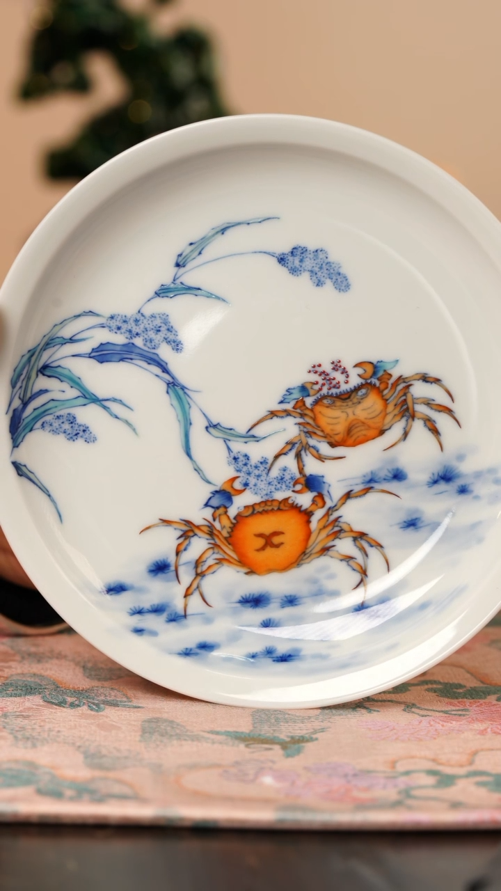 【闪购商品】瓷片望玉斗彩二甲传胪壶承