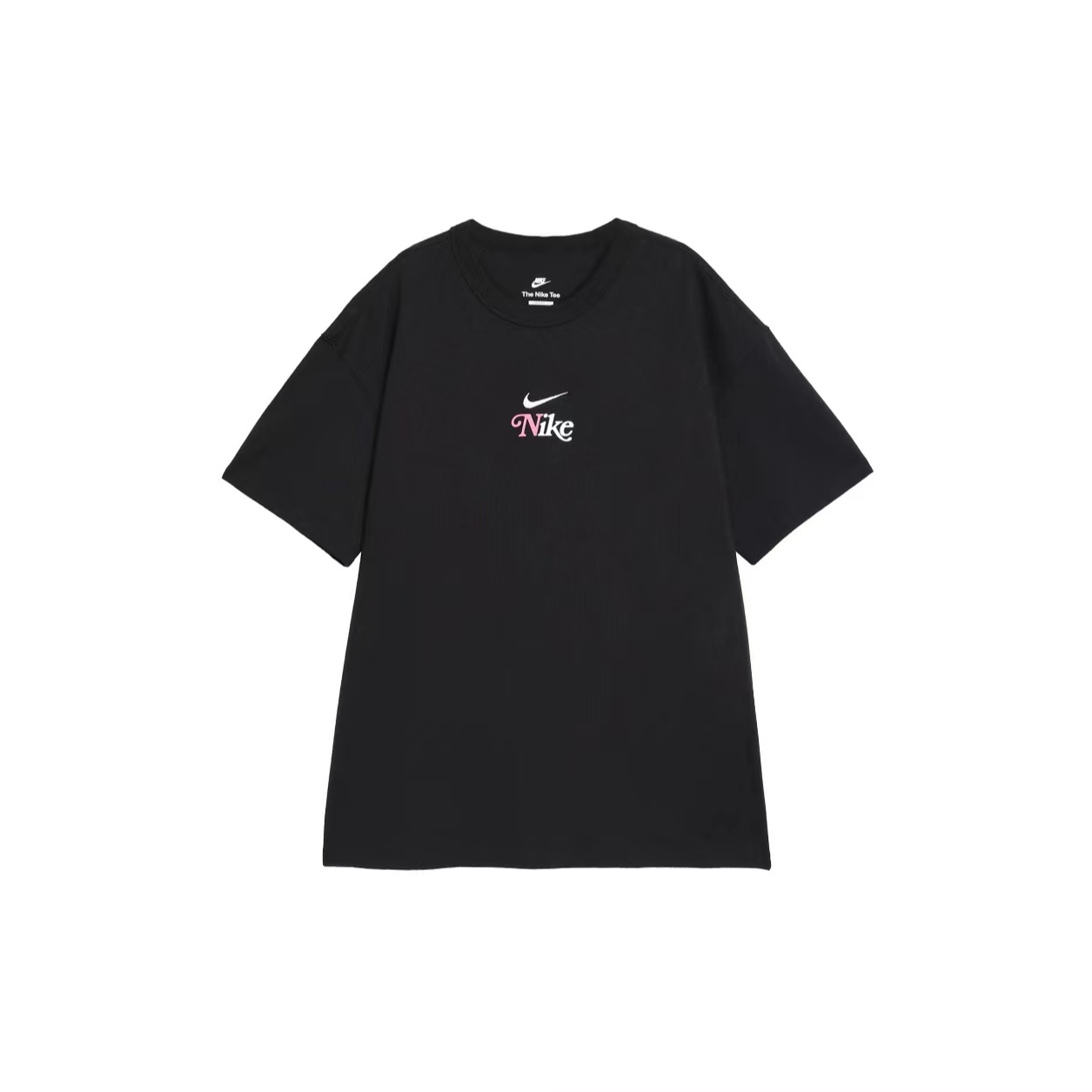 耐克/NIKE【NK】男子时尚黑色百搭字母印花圆领短袖T恤 HM4454010