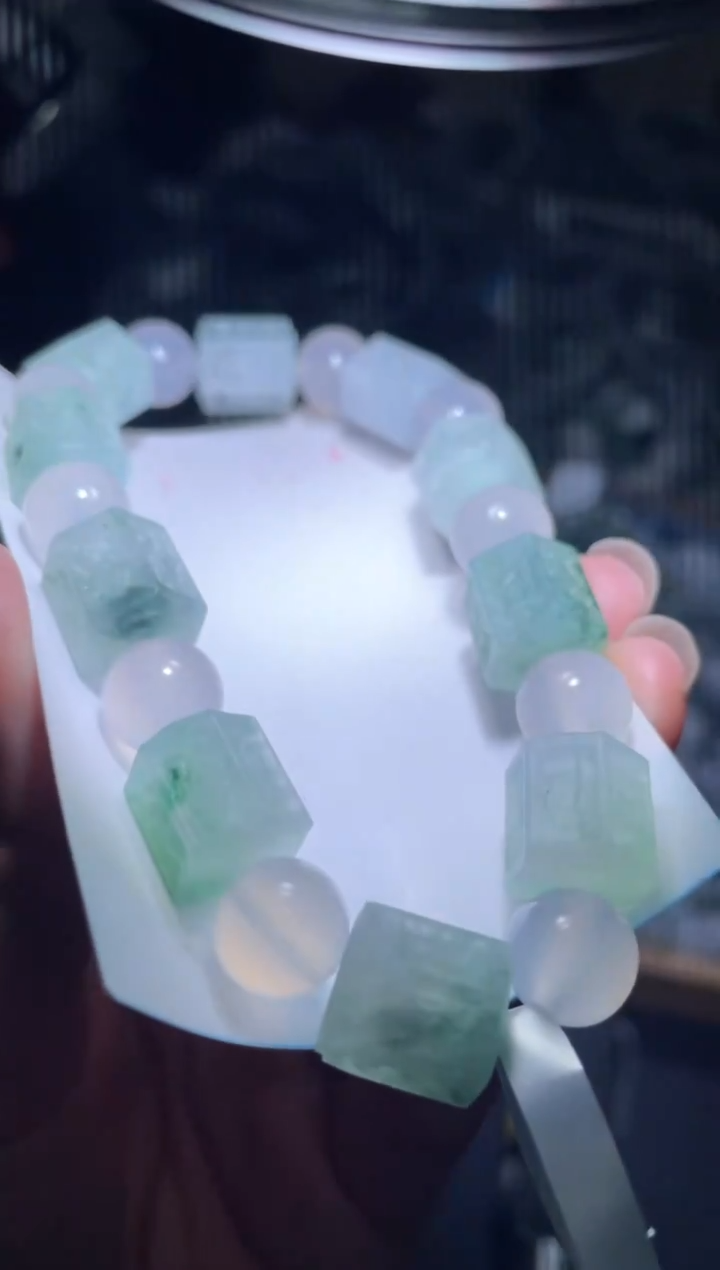 未镶嵌定制翡翠天然缅甸翡翠手串57