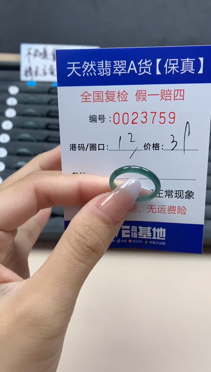 【闪购商品】翡翠戒指未镶嵌天然23759