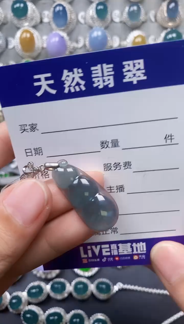 【闪购商品】翡翠颈饰银S925镶嵌0330
