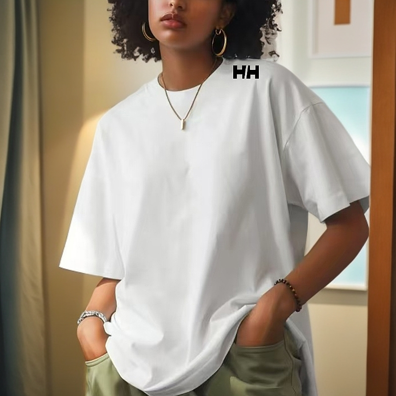HH海莉男女同款210g无痕T桖短袖舒适透气时尚休闲宽松百搭内穿