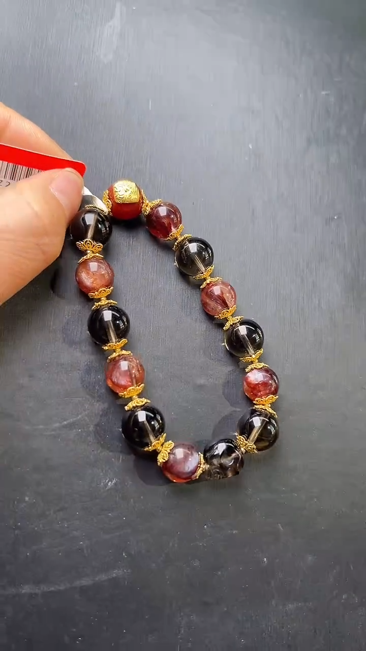 未镶嵌手串水晶胶花定成事手串 Z24268